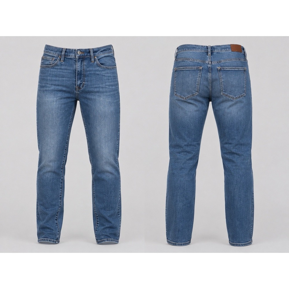 Madewell roadtripper Jeans 32 Blue Skinny Dark Wash Cotton Blend Mid Pockets